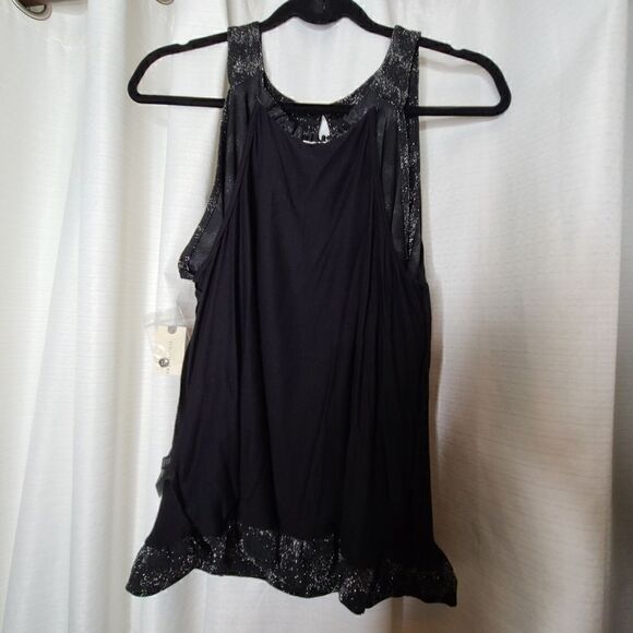 NWT S Anthropologie Carly Shimmer Top Keyhole - Picture 16 of 16